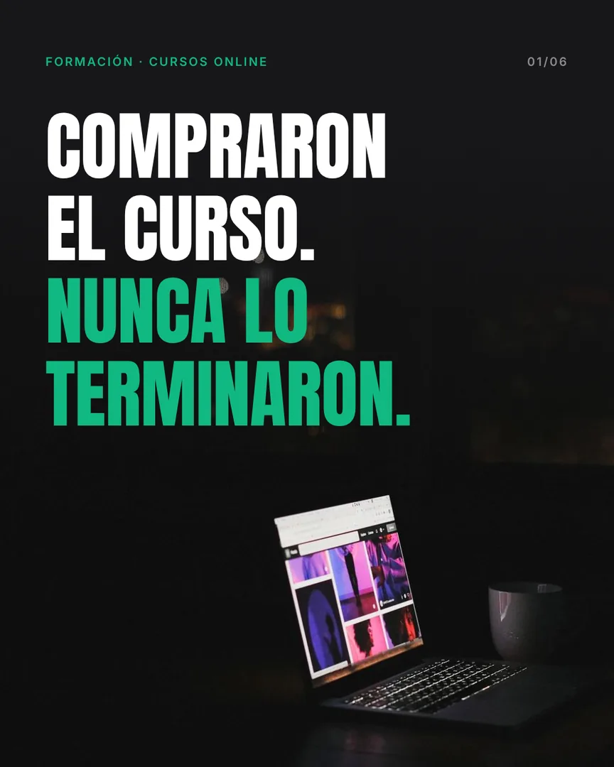 Compraron el curso. Nunca lo terminaron., slide 1 de 6