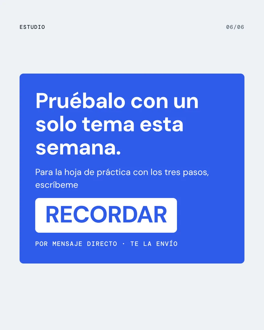 Lo leíste tres veces. Igual te quedaste en blanco., slide 6 de 6