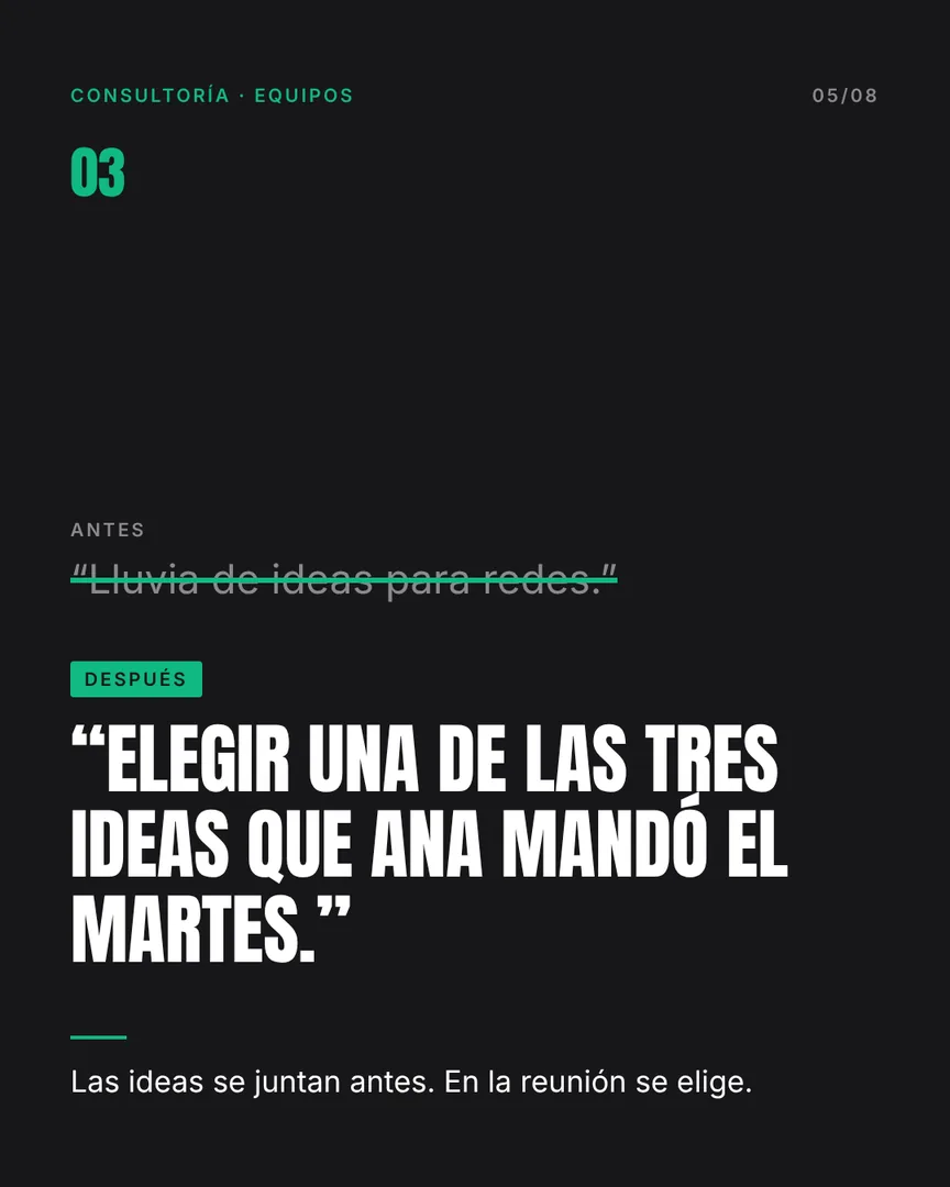 Reuniones que terminan en decisiones, slide 5 de 8